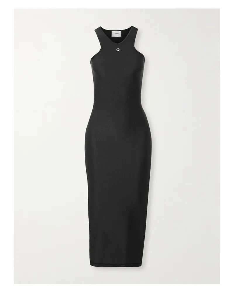 COPERNI Midikleid Aus Glänzendem Jersey Mit Verzierung - Schwarz Schwarz