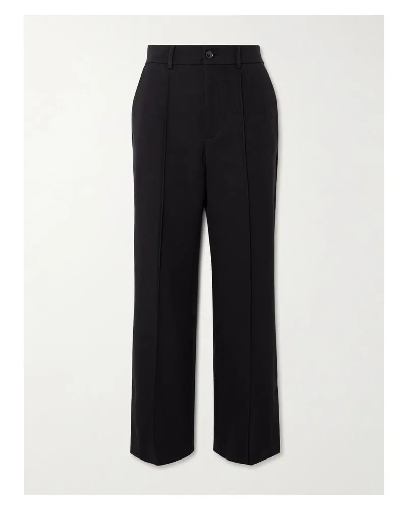 Frame Denim Crop Kick Flare Hose Aus Stretch-baumwolle - Schwarz Schwarz