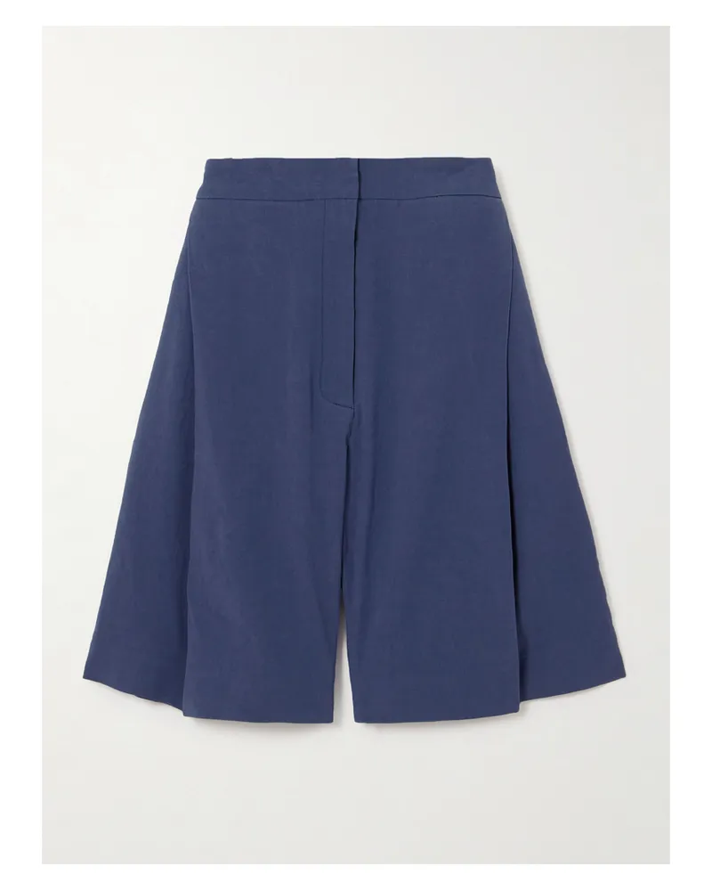 TOVE Bella Shorts Aus Einer Leinenmischung Mit Falten - Blau Blau