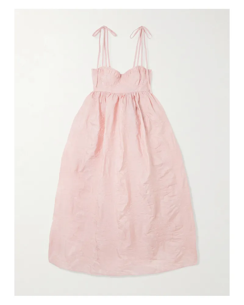 Cecilie Bahnsen Alena Midikleid Aus Jacquard - Pink Pink