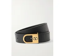Vlogo Signature Ledergürtel - Schwarz