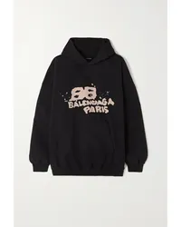 Balenciaga Oversized-hoodie aus Jersey aus einer Baumwollmischung Schwarz