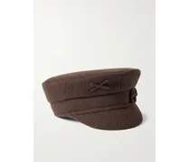 Hut Aus Einer Wollmischung Mit Applikationen - Braun