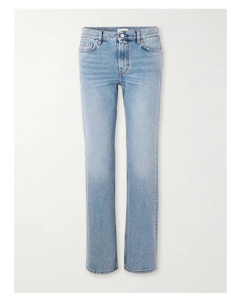 Totême Garderob Organic Low-rise Straight-leg Jeans - Blue Blue