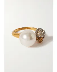 Alexander McQueen farbener Ring Gold