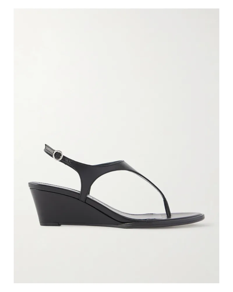 aeyde Roose Leather Thong Sandals - Black Black