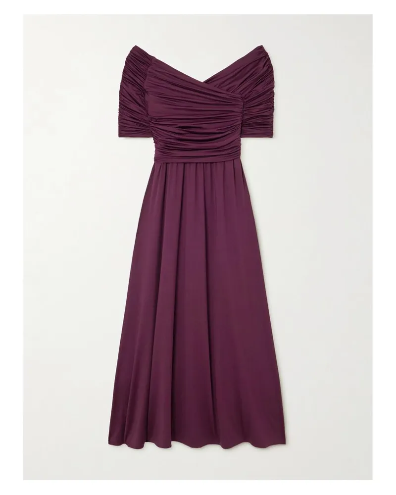 Altuzarra Char Maxikleid Aus Recyceltem Stretch-jersey Mit Raffungen Und Wickeleffekt - Lila Lila