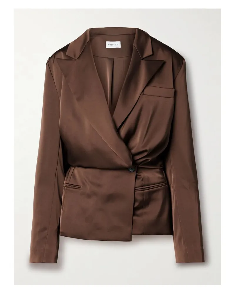 16ARLINGTON Ardo Blazer Aus Satin Mit Wickeleffekt - Braun Braun