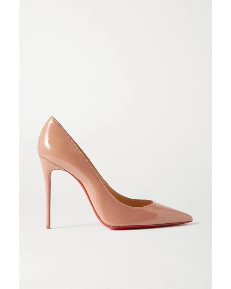 Christian Louboutin Kate 100 Pumps aus Lackleder Neutral