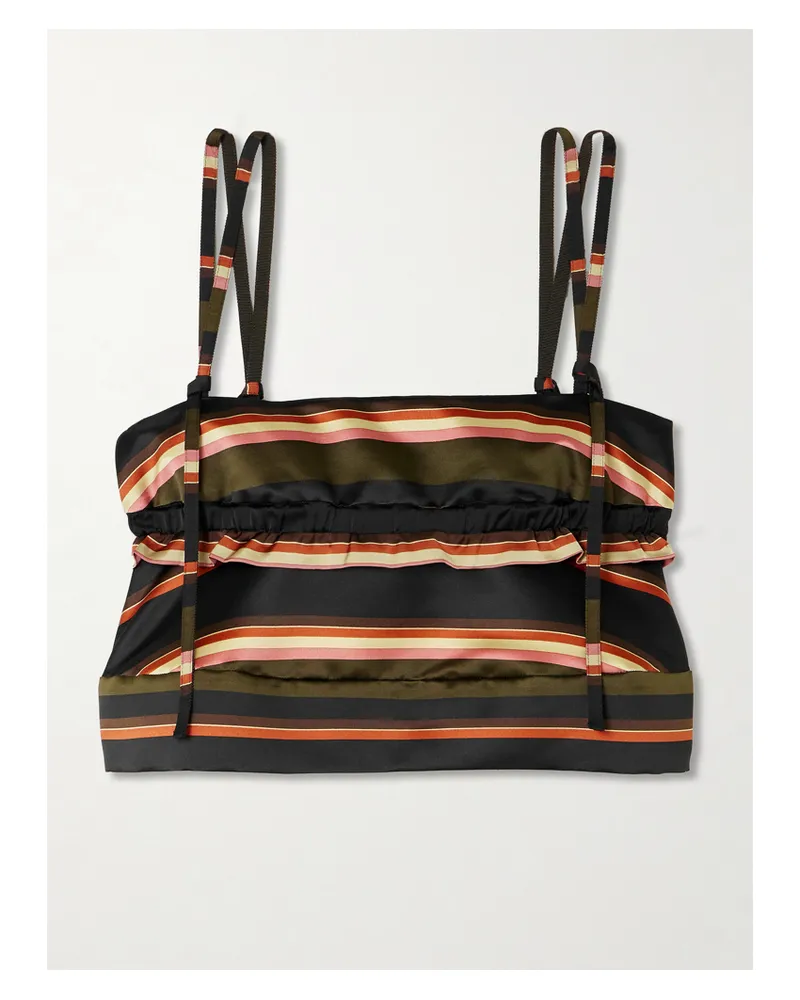 Sacai Top Aus Gestreiftem Crêpe - Mehrfarbig Mehrfarbig