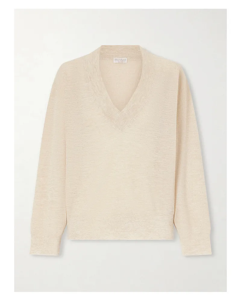 Brunello Cucinelli Knitted Sweater - Neutrals Neutrals