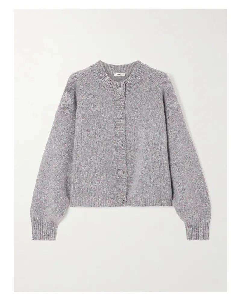 Frame Denim Fleck Cashmere Cardigan - Gray Gray