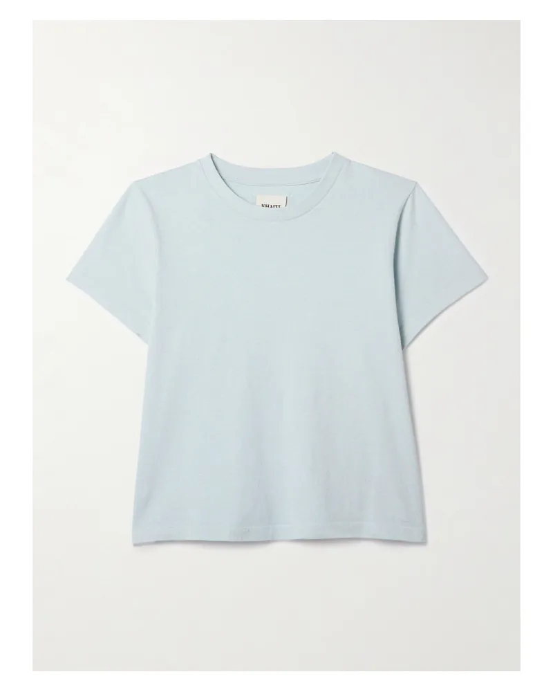 KHAITE Emmylou T-shirt Aus Baumwoll-jersey - Blau Blau