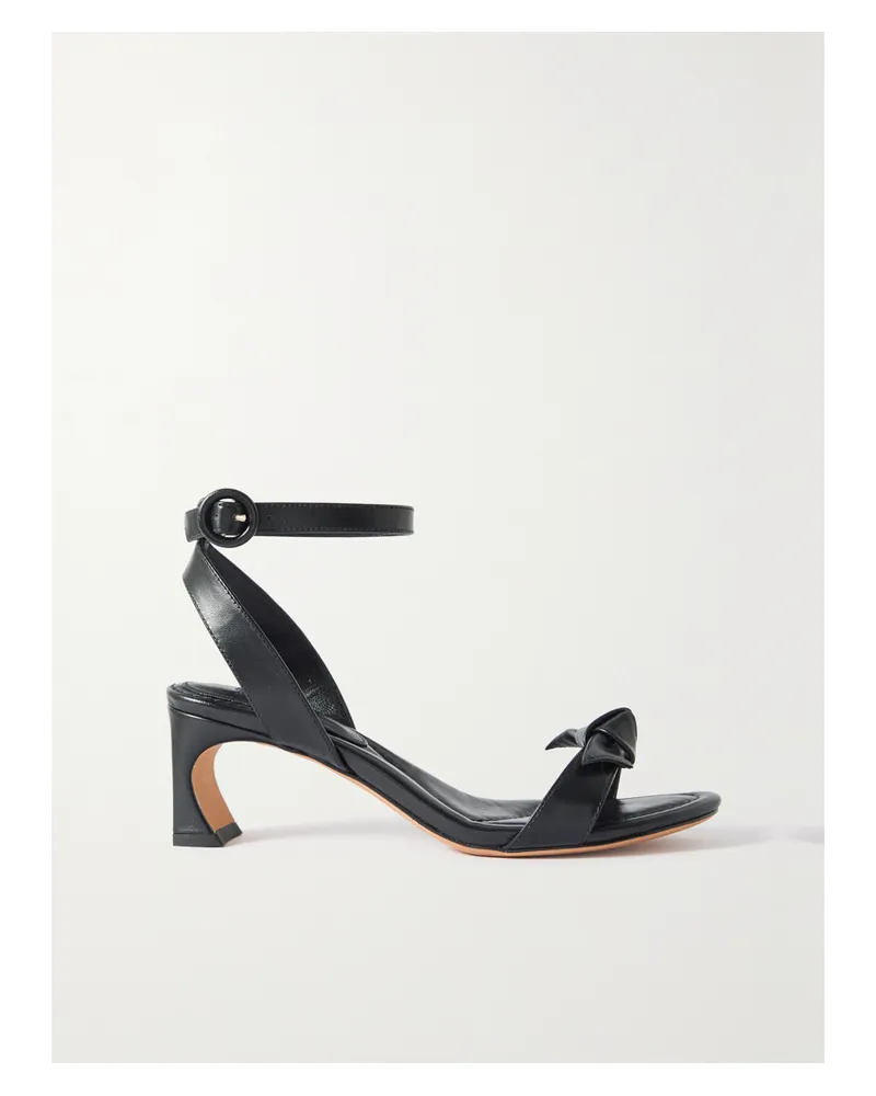 Alexandre Birman Clarita Sandalen Aus Leder Mit Knoten - Schwarz Schwarz