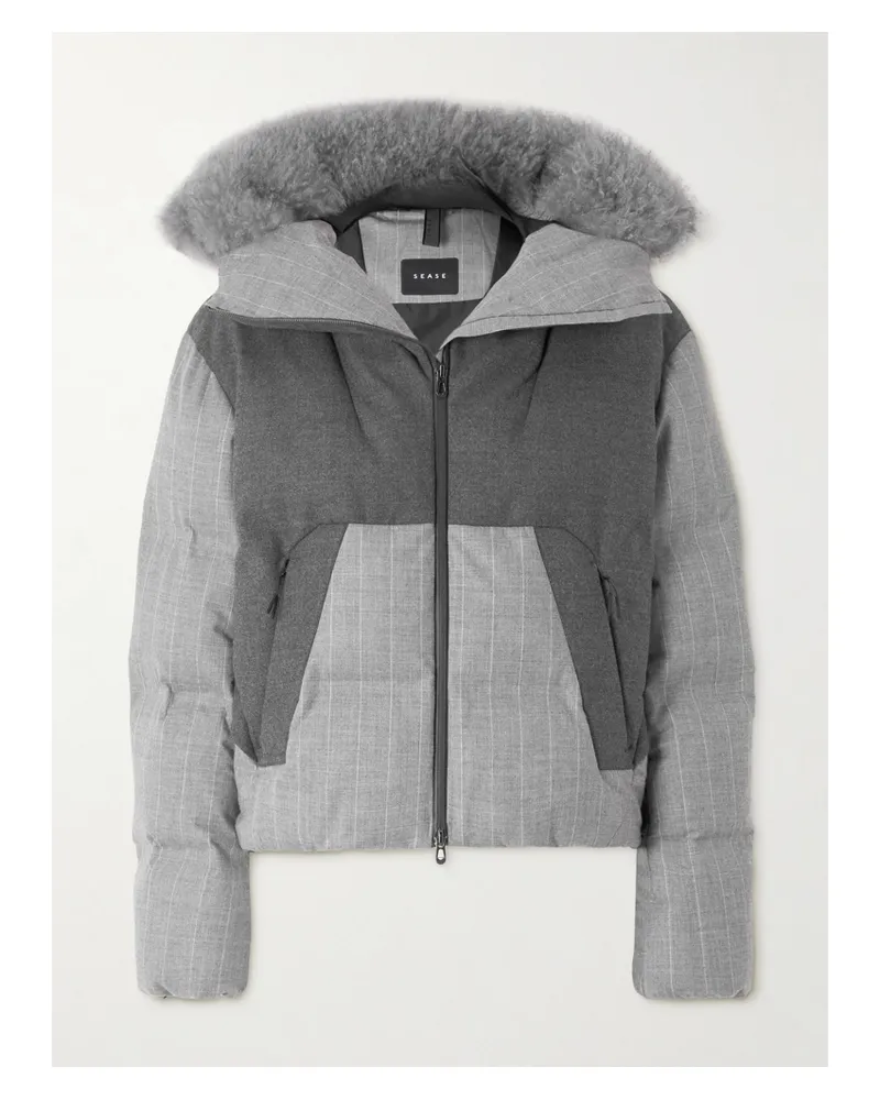 SEASE Arlo Vampire 3.0 Hooded Quilted Striped Cashmere-blend Down Ski Jacket - Gray Gray
