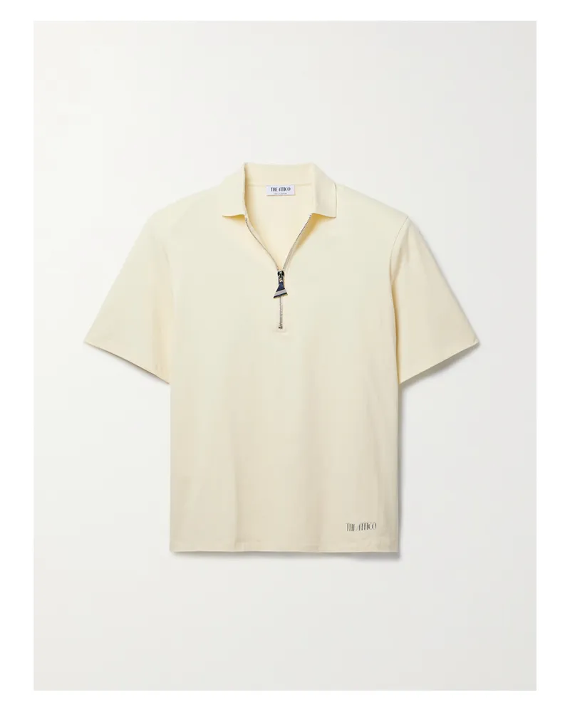 ATTICO T-shirt Aus Baumwoll-jersey Mit Reißverschluss - Gelb Gelb