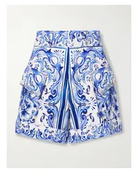 FARM Rio Shorts aus Twill mit Blumenprint Blau