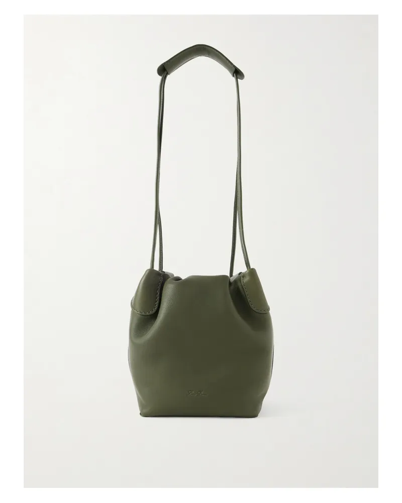 Loro Piana Bale Softy Leather Shoulder Bag - Green Green