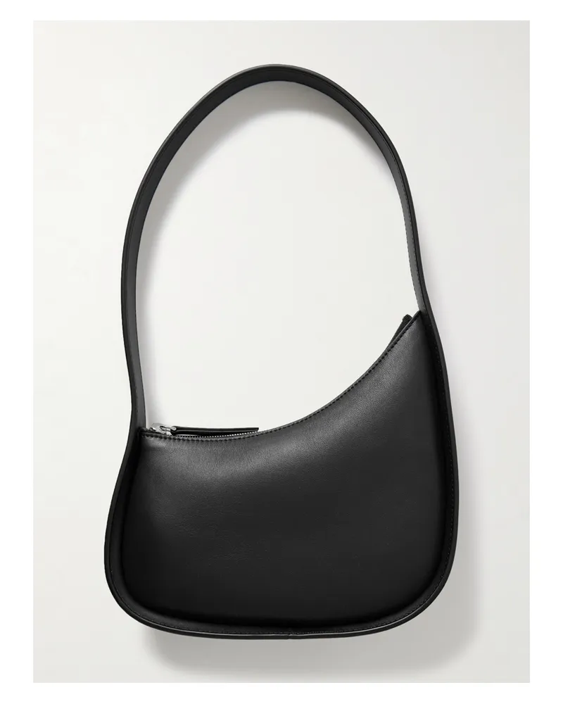 The Row Half Moon Leather Shoulder Bag - Black Black