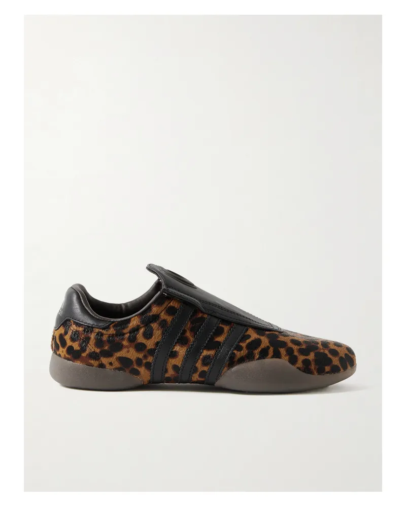 adidas Taekwondo Mei Sneakers Aus Leder In Ponyhaaroptik Mit Leopardenprint Und Lederbesätzen - Animal-Print Animal-print