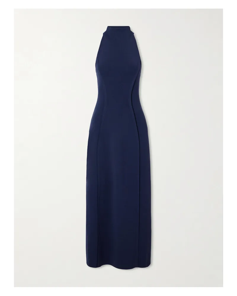 Cult Gaia Keller Midikleid Aus Stretch-strick Mit Stehkragen - Blau Blau