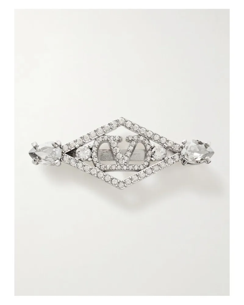 Valentino Garavani Rêve Radieux Silberfarbene Haarspange Mit Swarovski®-kristallen Silber