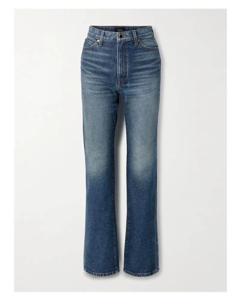 KHAITE Danielle Hoch Sitzende Jeans Mit Schmalem Bein - Blau Blau