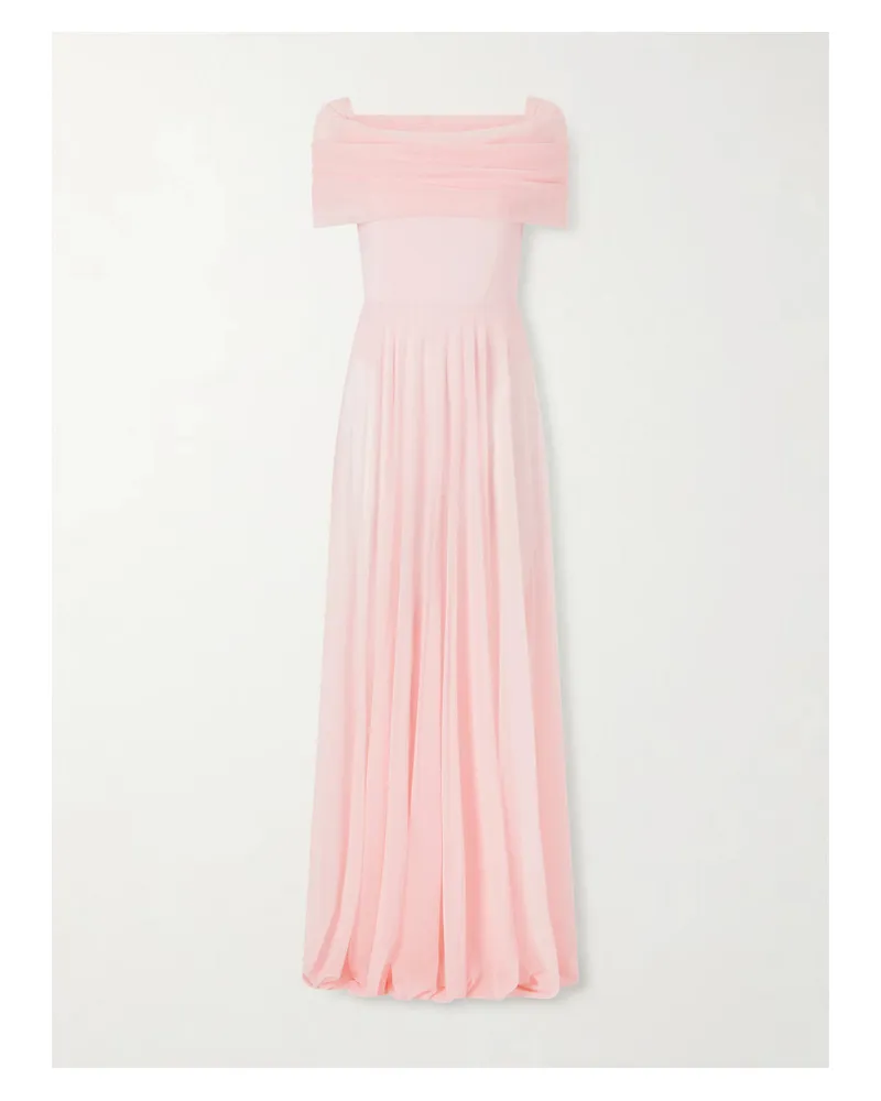 Norma Kamali Flared Sheer Gown - Pink Pink