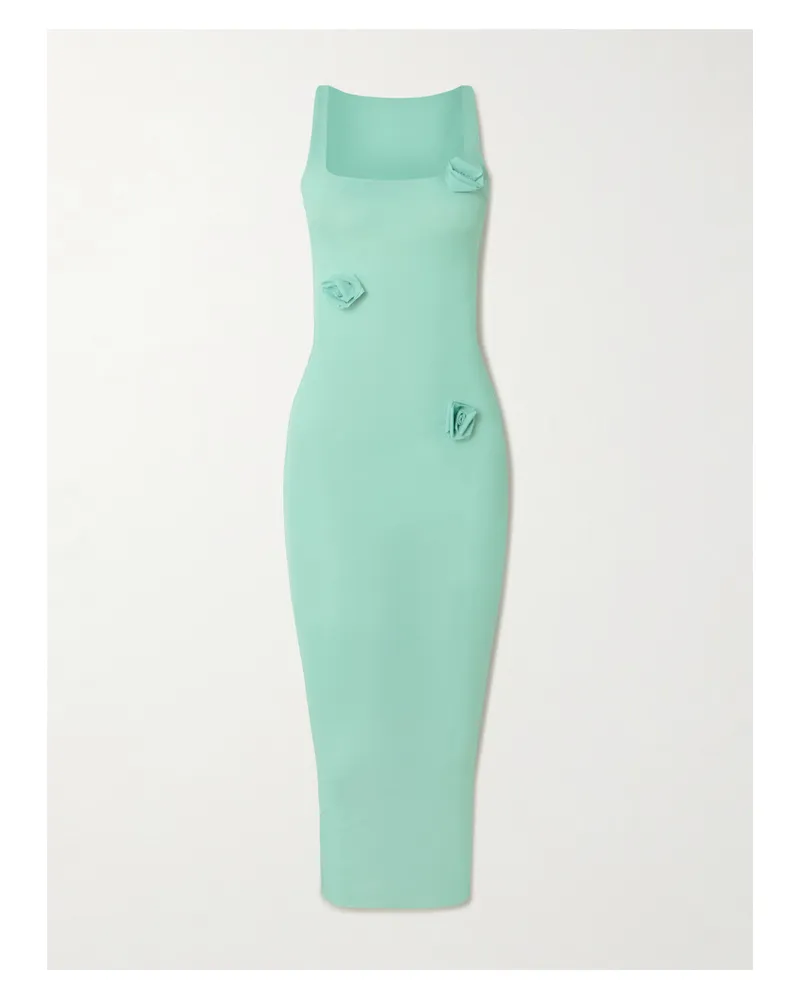 Maygel Coronel Ivy Midikleid Aus Stretch-jersey Mit Applikationen - Blau Blau