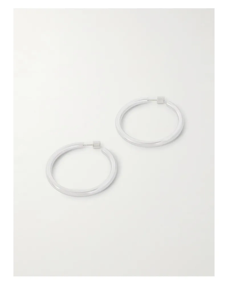 Jennifer Fisher Baby Lilly Silver-plated Hoop Earrings Silver