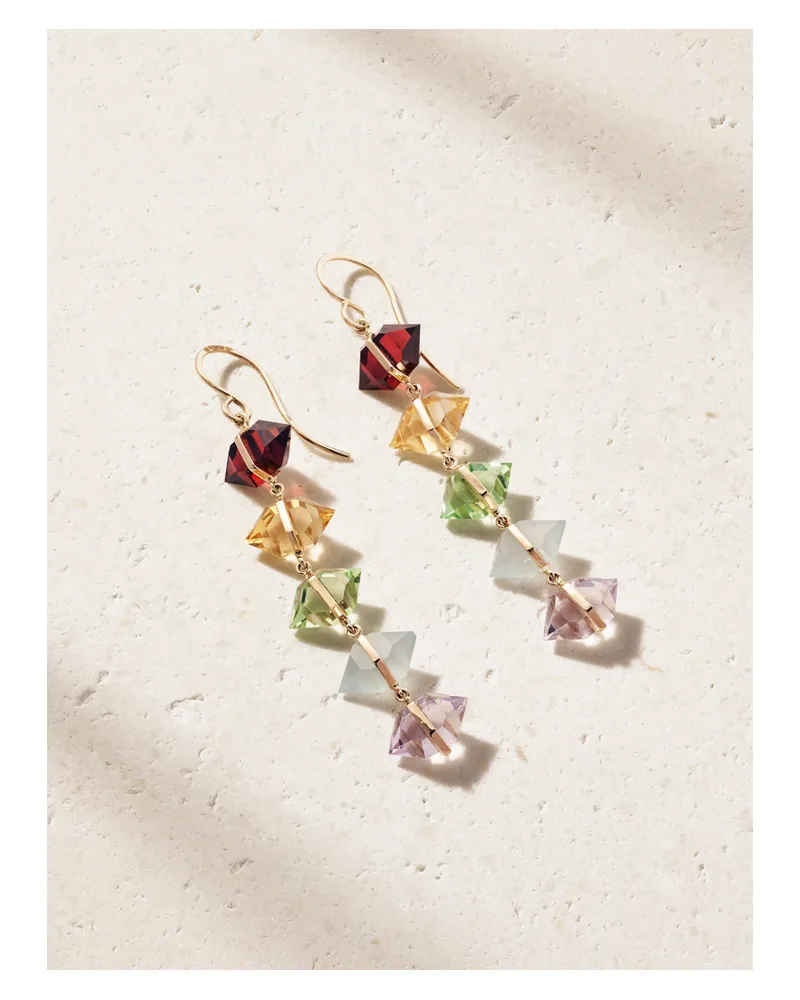 Melissa Joy Manning 14-karat Gold Multi-stone Earrings Gold