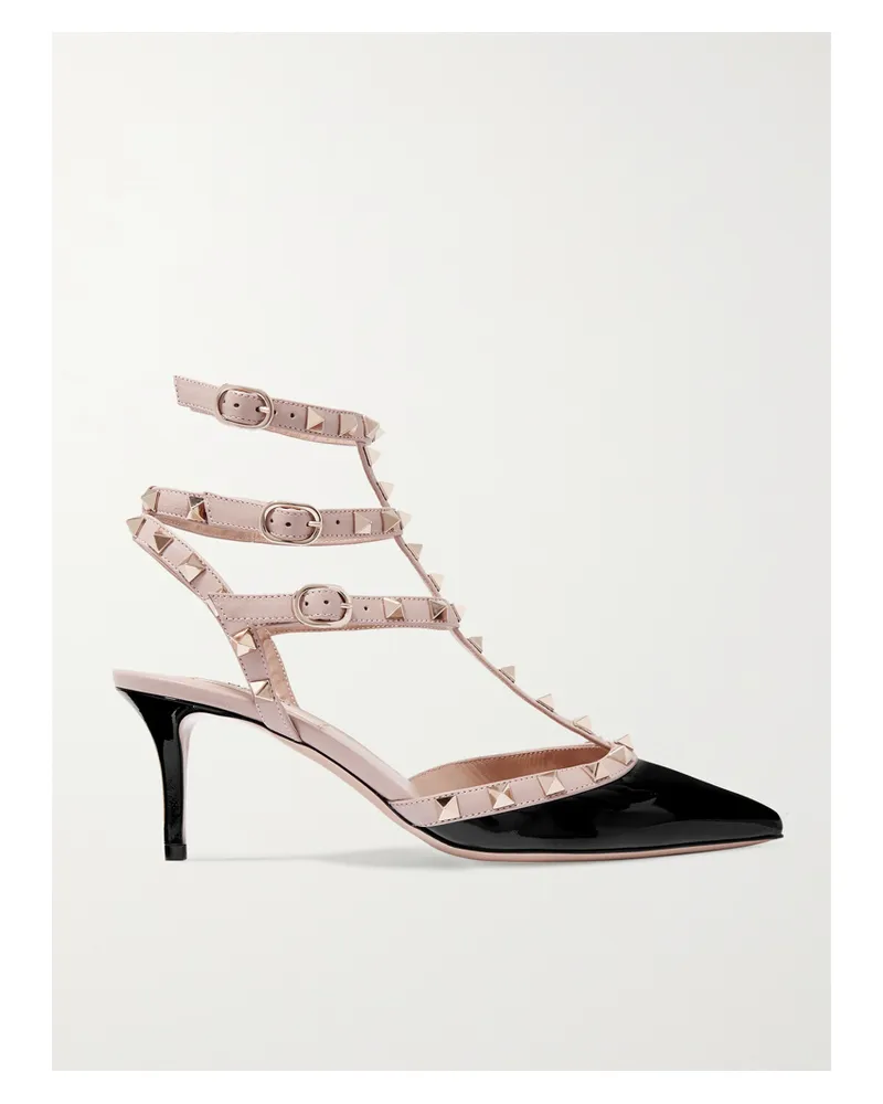 Valentino Garavani Rockstud 65 Patent-leather Pumps - Black Black