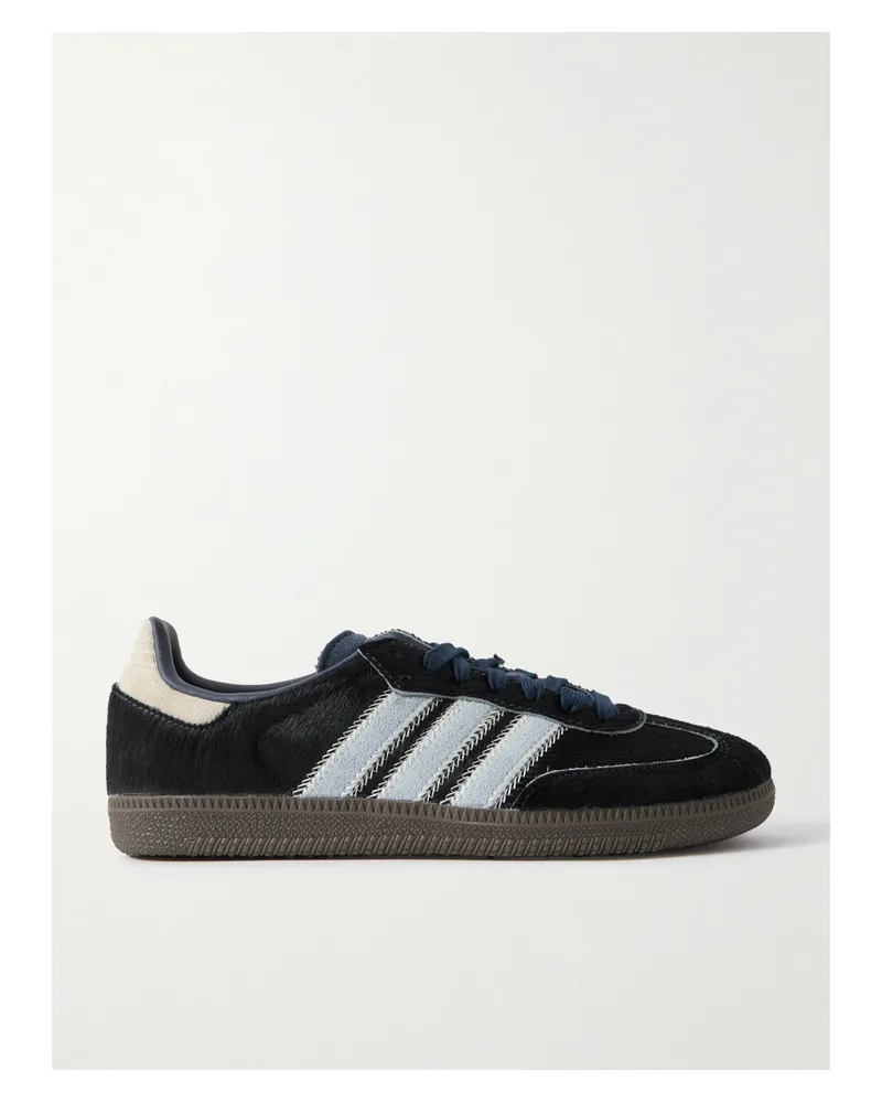 adidas Samba Og Sneakers Aus Kalbshaar Mit Velourslederbesätzen - Blau Blau