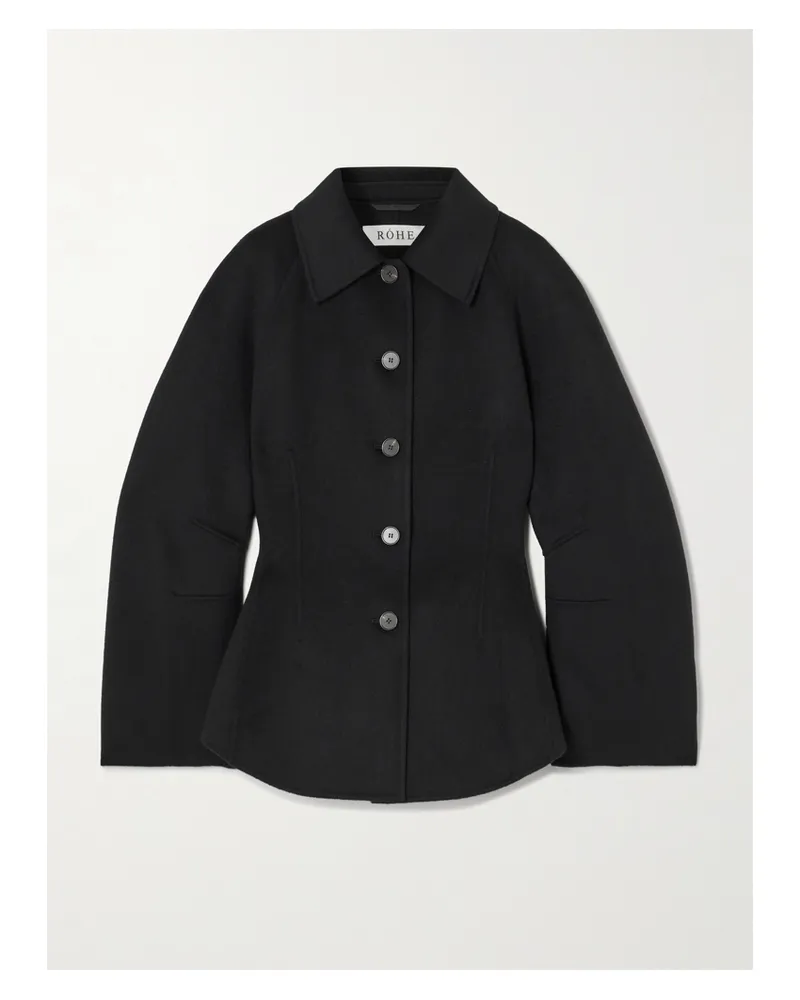 Róhe Jacke Aus Wolle - Schwarz Schwarz