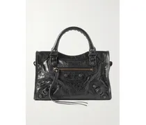 Le City Mini Textured-leather Bag - Black