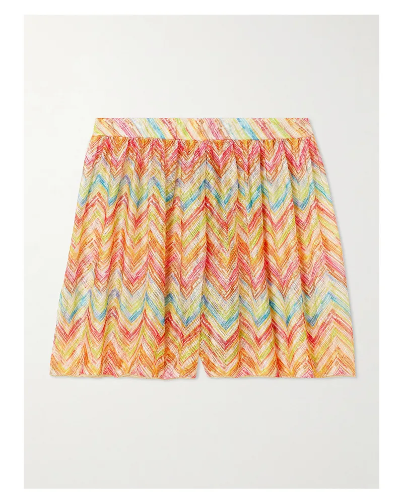 Missoni Mare Striped Crochet-knit Shorts - Multi Multi