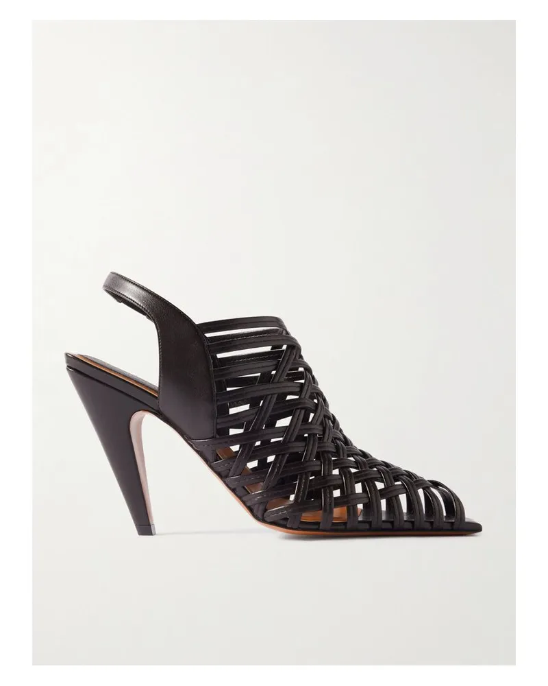 Stella McCartney Slingback-pumps Aus Geflochtenem Synthetischem Material - Braun Braun