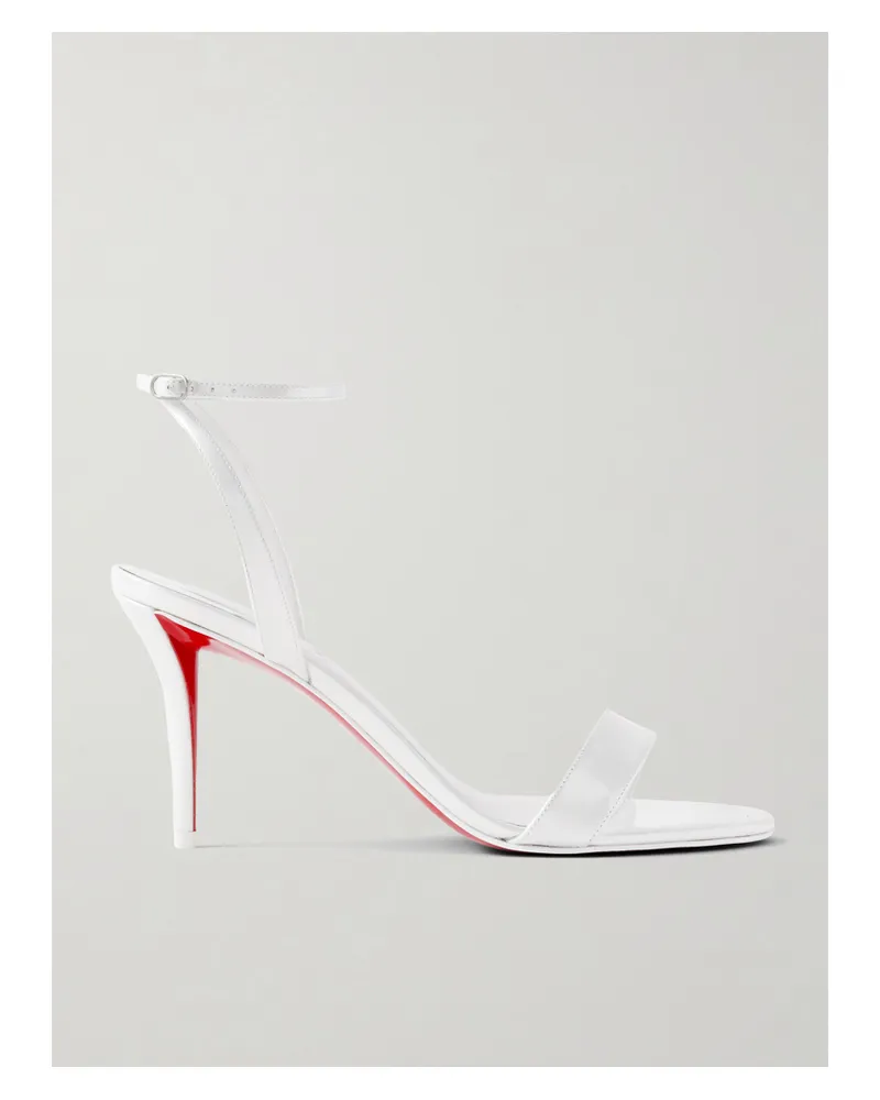 Christian Louboutin Miss Z 80 Leather Sandals - White White