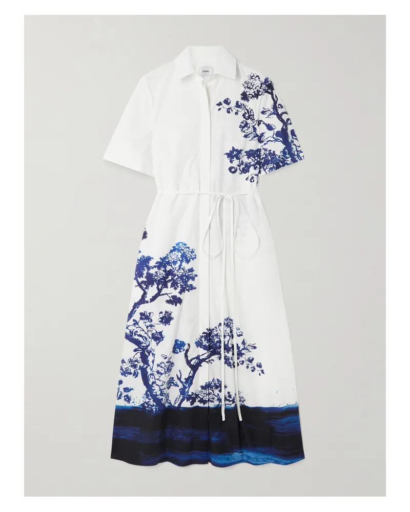Erdem Hemdblusenkleid Aus Biobaumwollpopeline - Weiß Weiß