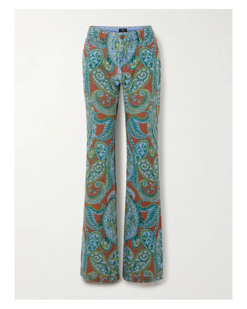 Etro Schlagjeans Mit Paisley-muster - Mehrfarbig Mehrfarbig