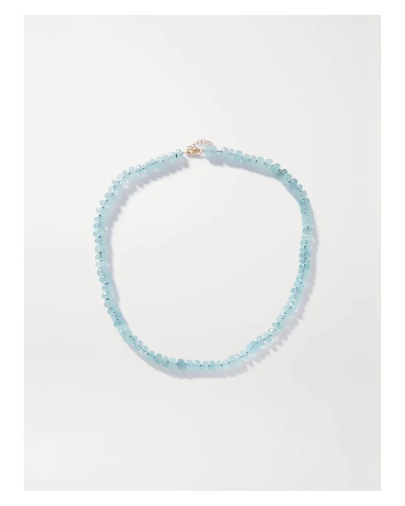 JIA JIA Oracle Kette Mit Aquamarinen Und Details Aus Gold - Blau Blau