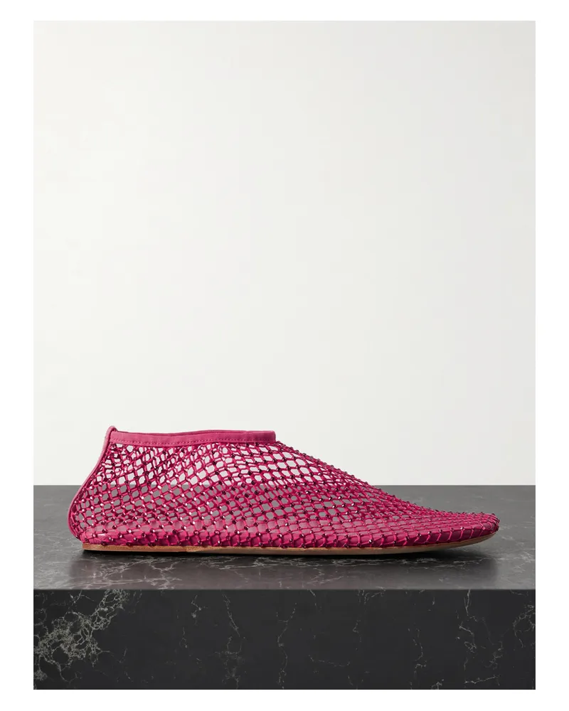 Christopher Esber Minette Ballerinas Aus Mesh Mit Kristallen - Pink Pink
