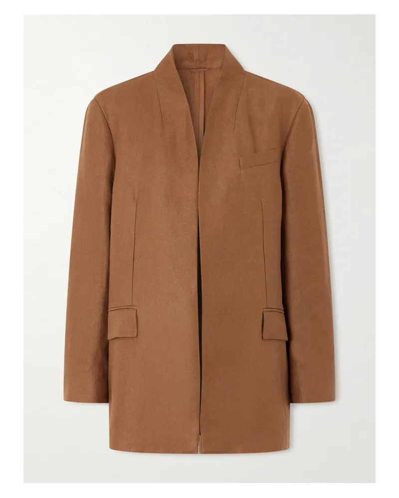 Brunello Cucinelli Blazer Aus Leinen-twill - Braun Braun