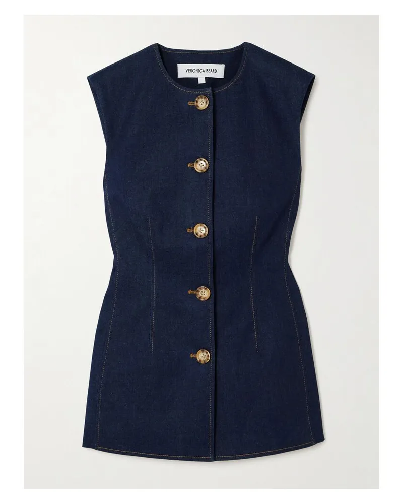 Veronica Beard Jessup Jeansweste Mit Ziernähten - Blau Blau