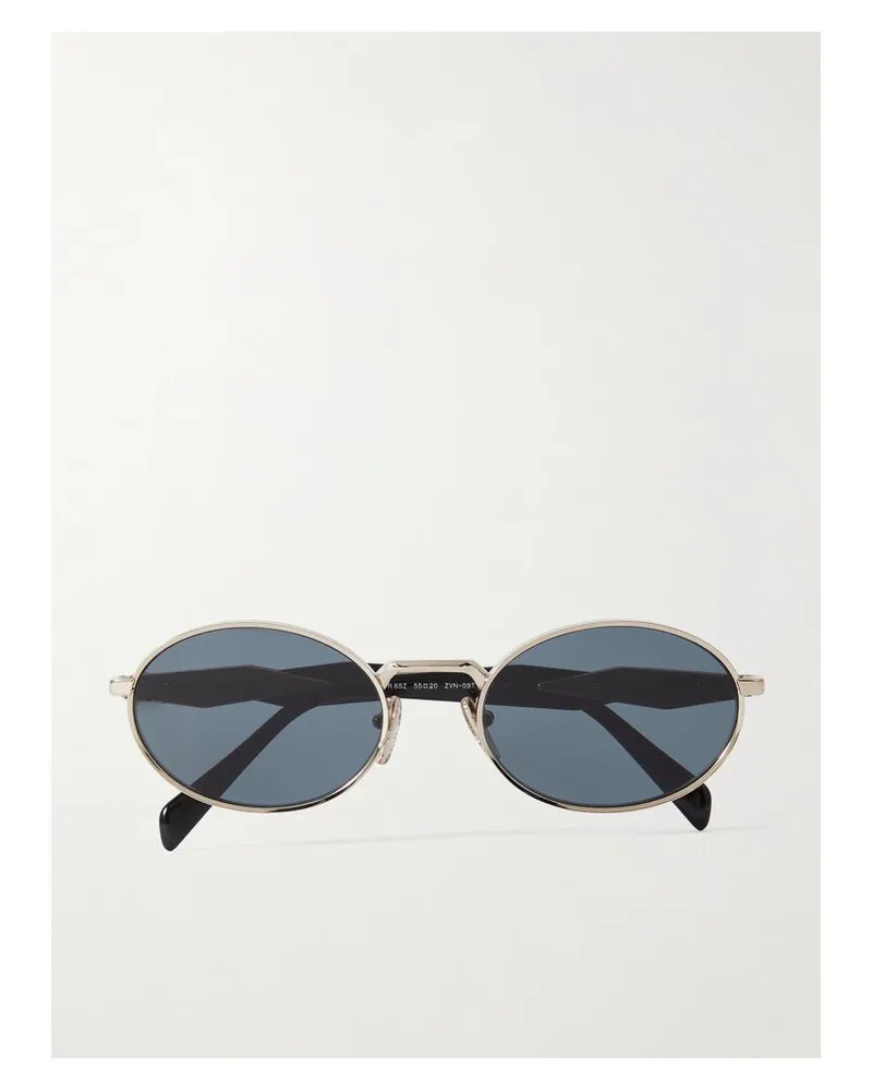 Prada Sonnenbrille Mit Ovalem Rahmen Aus Azetat Mit Goldfarbenen Details Gold