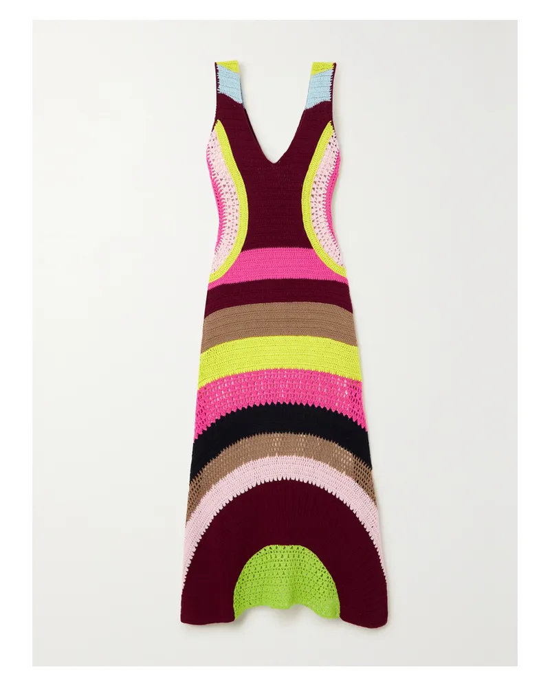 Gabriela Hearst Ocon Maxikleid Aus Einer Gestreiften Woll-kaschmirmischung - Mehrfarbig Mehrfarbig