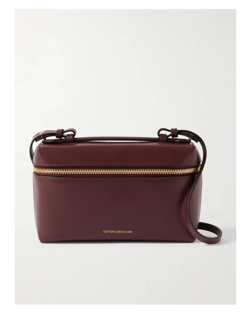 Victoria Beckham Vanity Leather Shoulder Bag - Burgundy Burgundy