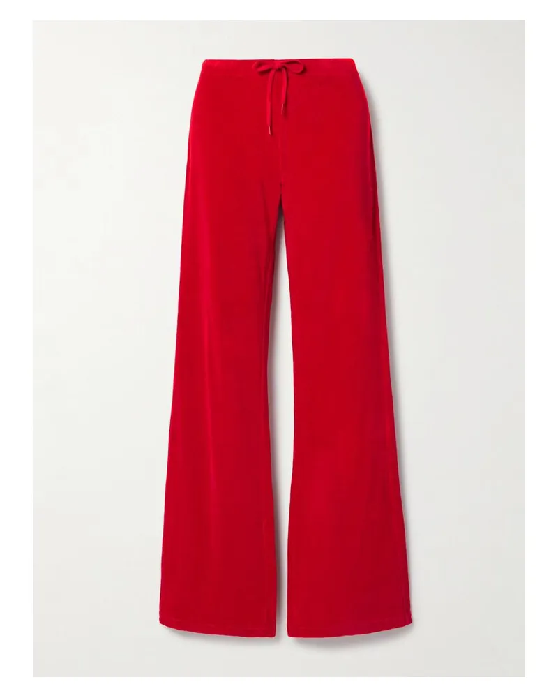 Balenciaga Jogginghose Aus Baumwollvelours Mit Distressed-details - Rot Rot