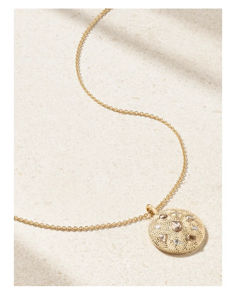De Beers Talisman Medal Small Kette Aus 18 Karat Gold Mit Diamanten Gold