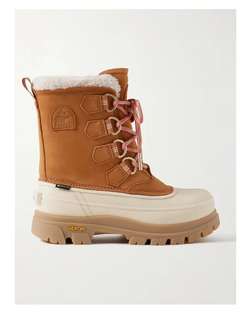Sorel Caribou Horizon™ Fleece-trimmed Gore-tex™ Ankle Boots - Brown Brown